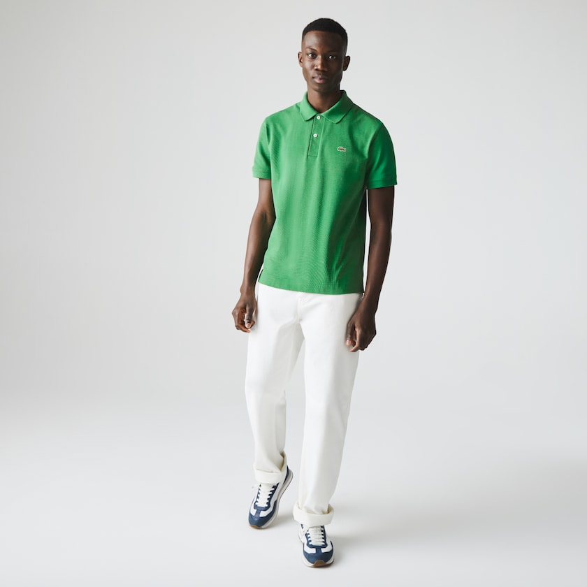 Camisa Polo Verdes Masculino Lacoste Classic Fit Organic Cotton Piqué DE7-56835Y1