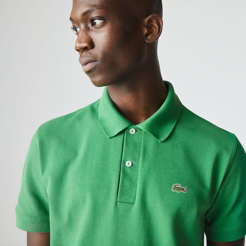 Camisa Polo Verdes Masculino Lacoste Classic Fit Organic Cotton Piqué DE7-56835Y1