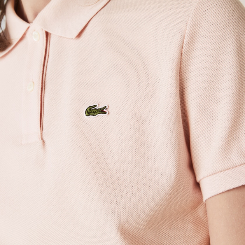 Camisa Polo Luz Rosa Feminino Lacoste Classic Fit Soft Cotton Petit Piqué UB3-52475J6