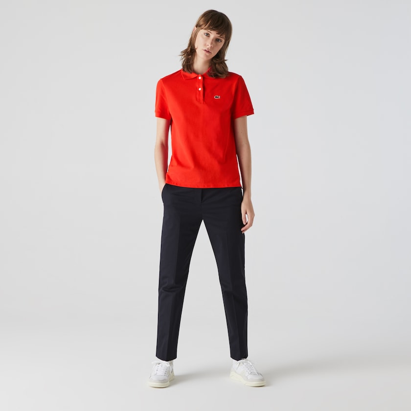 Camisa Polo Vermelhas Feminino Lacoste Classic Fit Soft Cotton Petit Piqué CZ0-32123G0