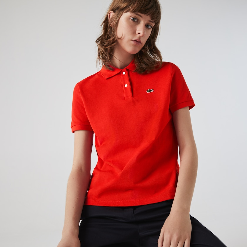Camisa Polo Vermelhas Feminino Lacoste Classic Fit Soft Cotton Petit Piqué CZ0-32123G0