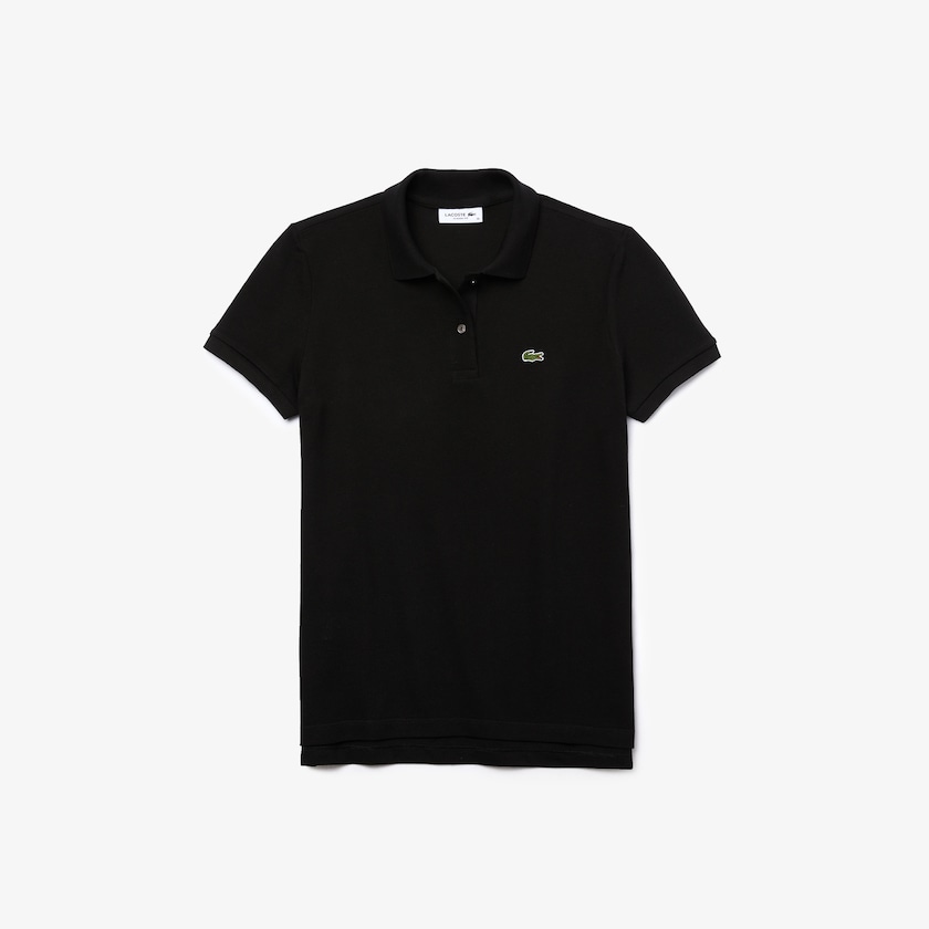 Camisa Polo Pretas Feminino Lacoste Classic Fit Soft Cotton Petit Piqué BE5-77077D4