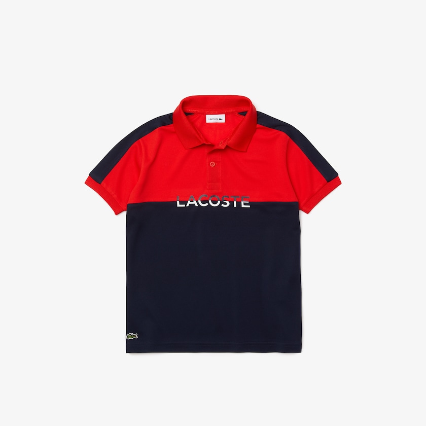 Camisa Polo Vermelhas Azul Marinho Azuis Criança Lacoste Colorblock Breathable Piqué IN1-22122Q4