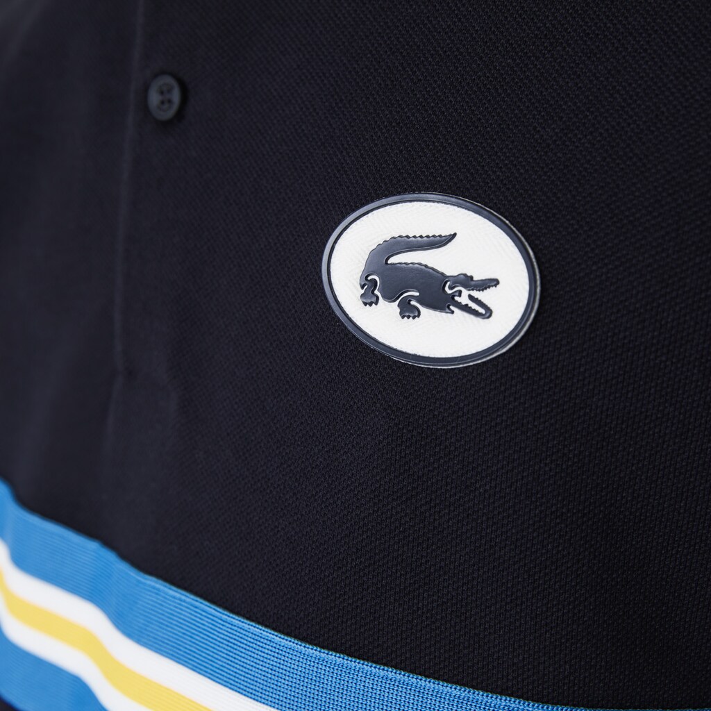 Camisa Polo Azul Marinho Azuis Masculino Lacoste Heritage Regular Fit Badge Cotton Piqué YR5-11051L3