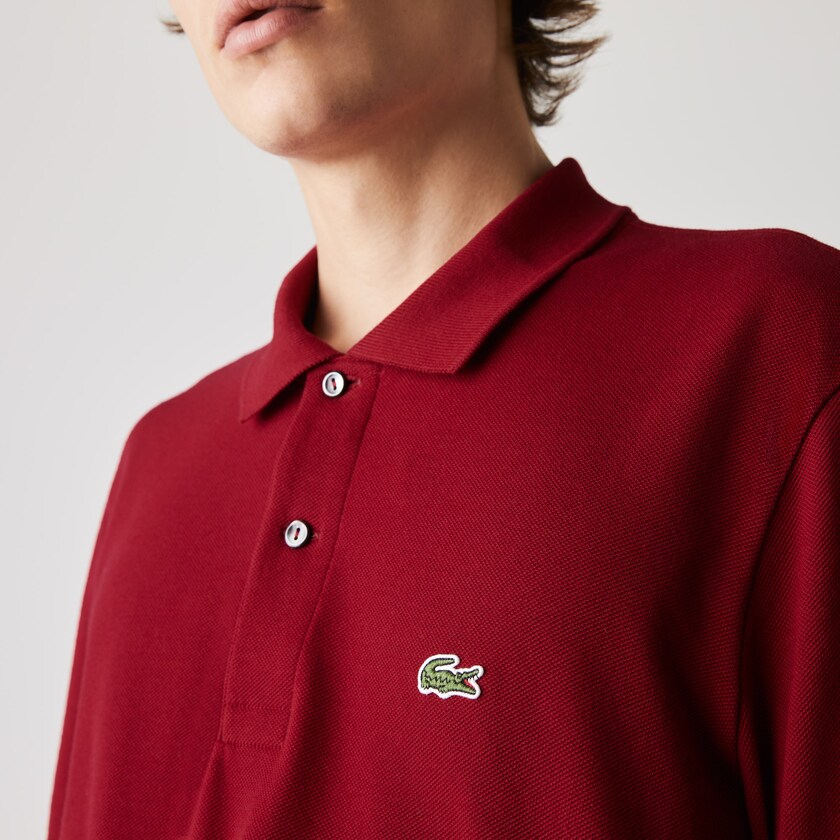 Camisa Polo Vermelhas Escuro Masculino Lacoste Long-Sleeve Classic Fit L.12.12 JD4-11421I1