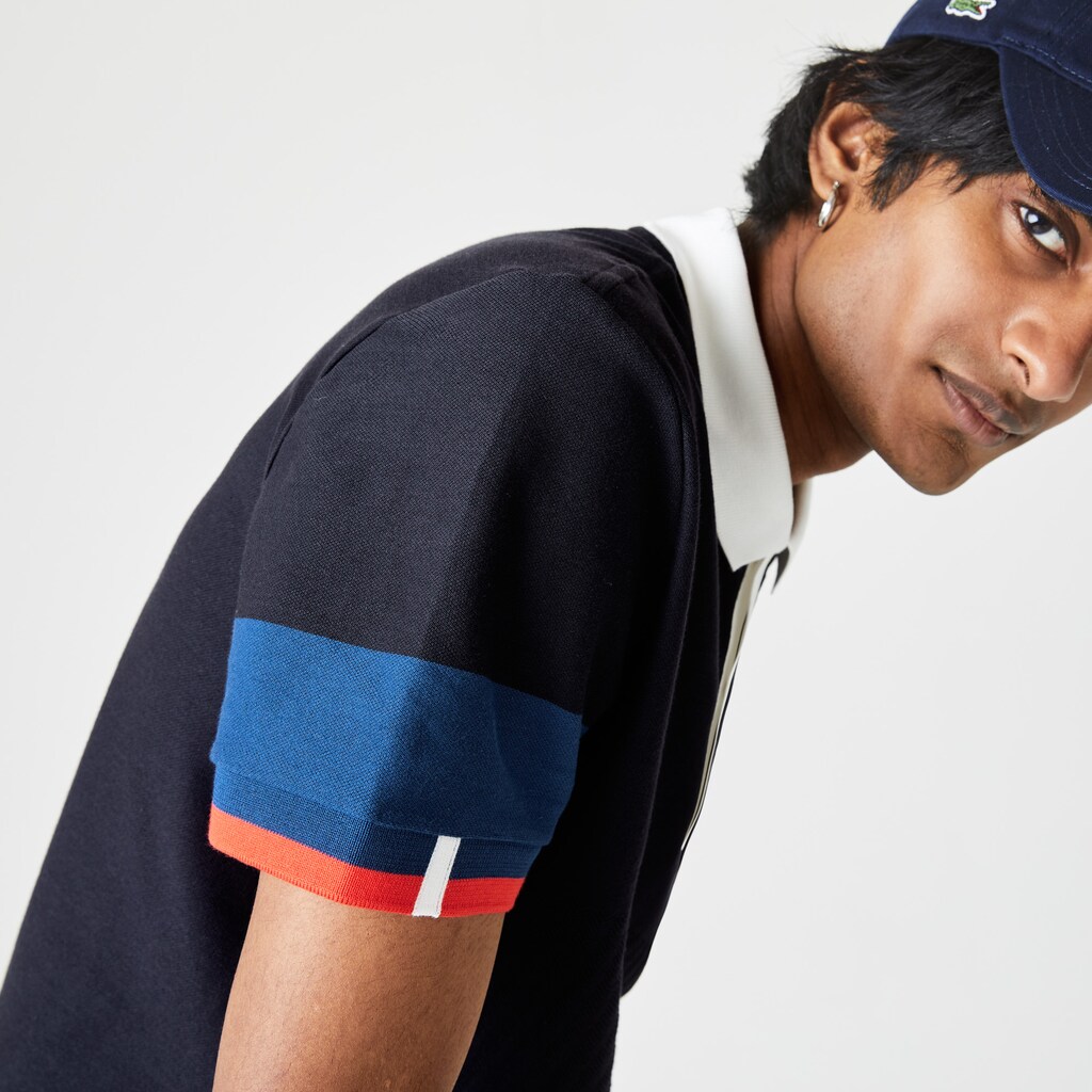 Camisa Polo Azul Marinho Azuis Azuis Branco Vermelhas Masculino Lacoste Made in France Regular Fit Organic Cotton CB2-81658K3