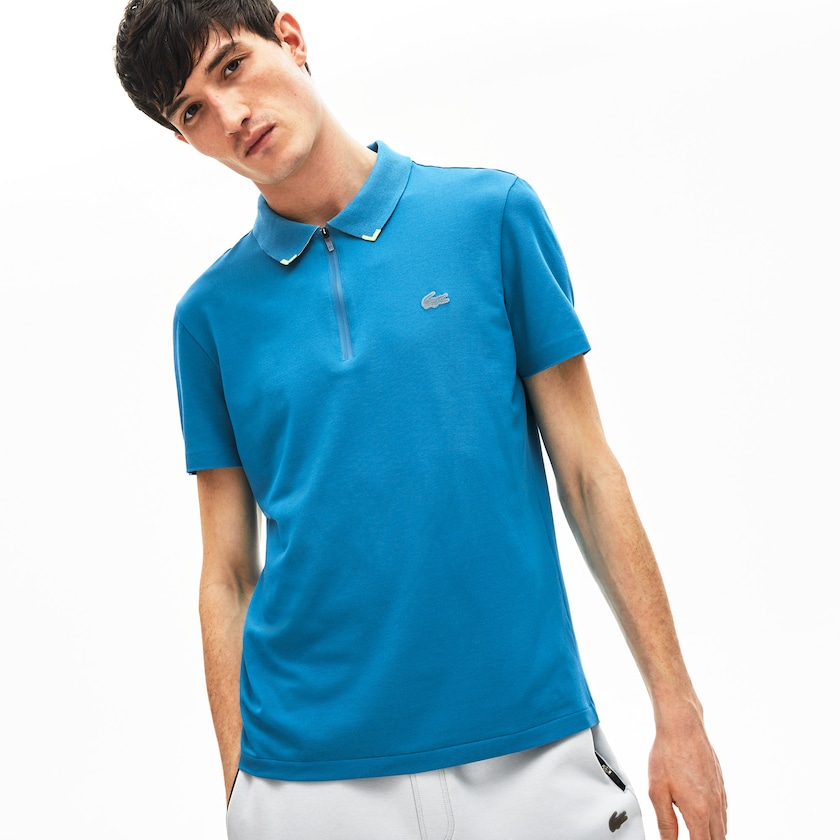 Camisa Polo Azuis Amarelas Masculino Lacoste Motion Ultra-Lightweight Cotton ID3-68816Q7