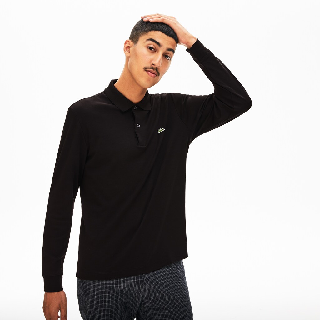 Camisa Polo Pretas Masculino Lacoste Regular Fit Cotton HN6-74007K8