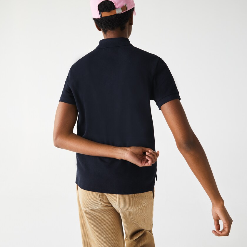 Camisa Polo Azul Marinho Azuis Feminino Lacoste Regular Fit Cotton Piqué JB8-50205W2