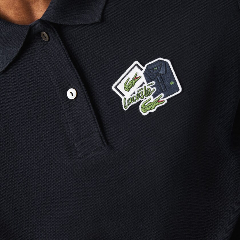 Camisa Polo Azul Marinho Azuis Feminino Lacoste Regular Fit Cotton Piqué JB8-50205W2