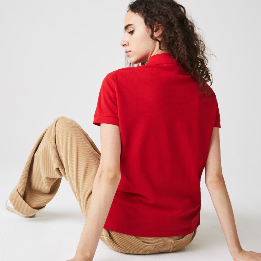 Camisa Polo Vermelhas Feminino Lacoste Regular Fit Cotton Piqué HZ9-28322P1