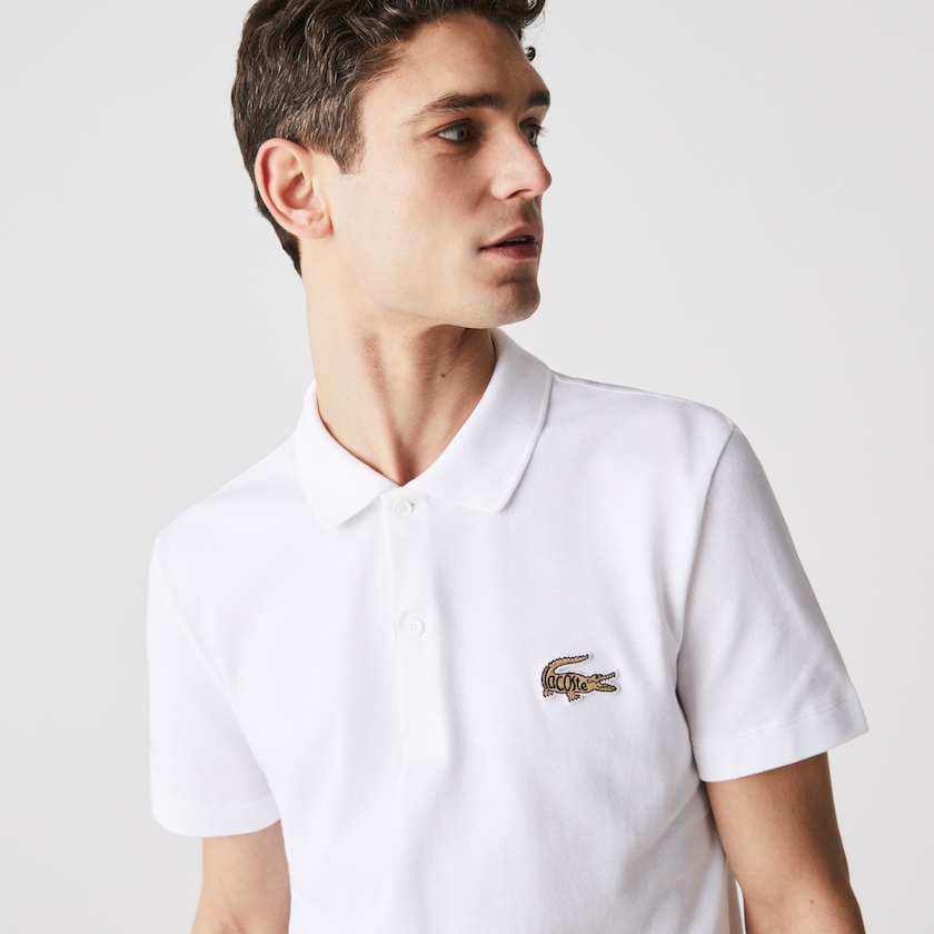 Camisa Polo Branco Masculino Lacoste Regular Fit Cotton Piqué NT8-29692V1