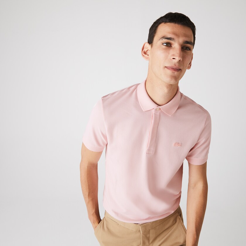 Camisa Polo Luz Rosa Masculino Lacoste Regular Fit Paris KL9-17331G0