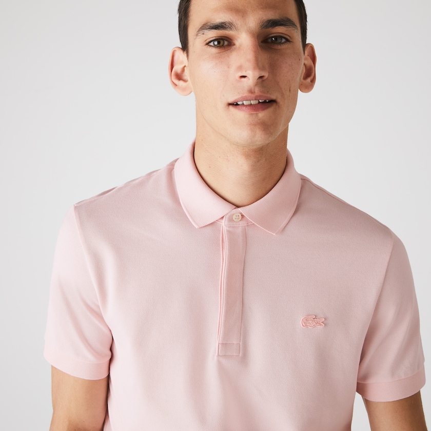 Camisa Polo Luz Rosa Masculino Lacoste Regular Fit Paris KL9-17331G0