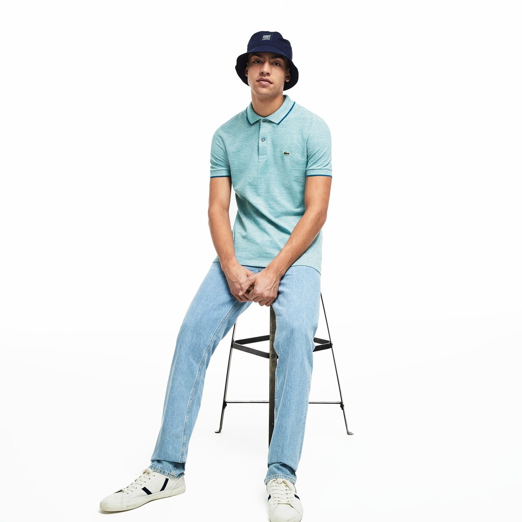 Camisa Polo Azuis Masculino Lacoste Regular Fit Piqué UX7-61926G0