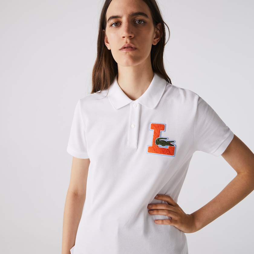 Camisa Polo Branco Feminino Lacoste Regular Fit Soft Cotton Piqué KP8-85928P0