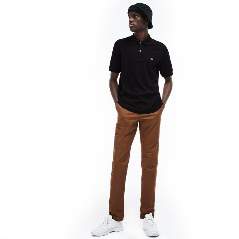 Camisa Polo Pretas Masculino Lacoste Regular Fit Soft Cotton UC5-01680E7
