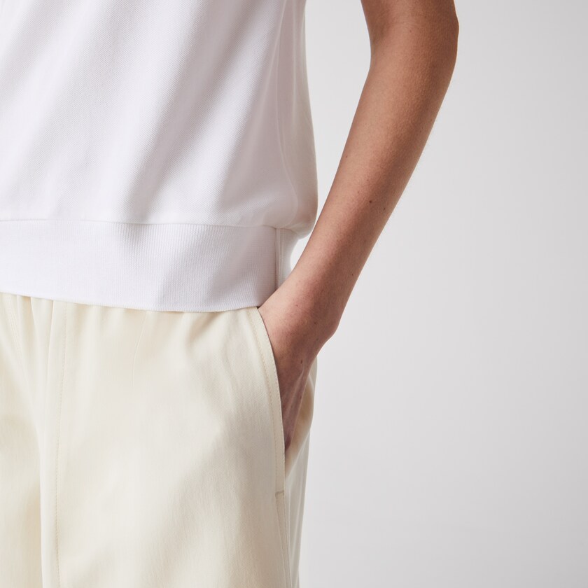 Camisa Polo Branco Feminino Lacoste Relaxed Piqué WK1-36503T8