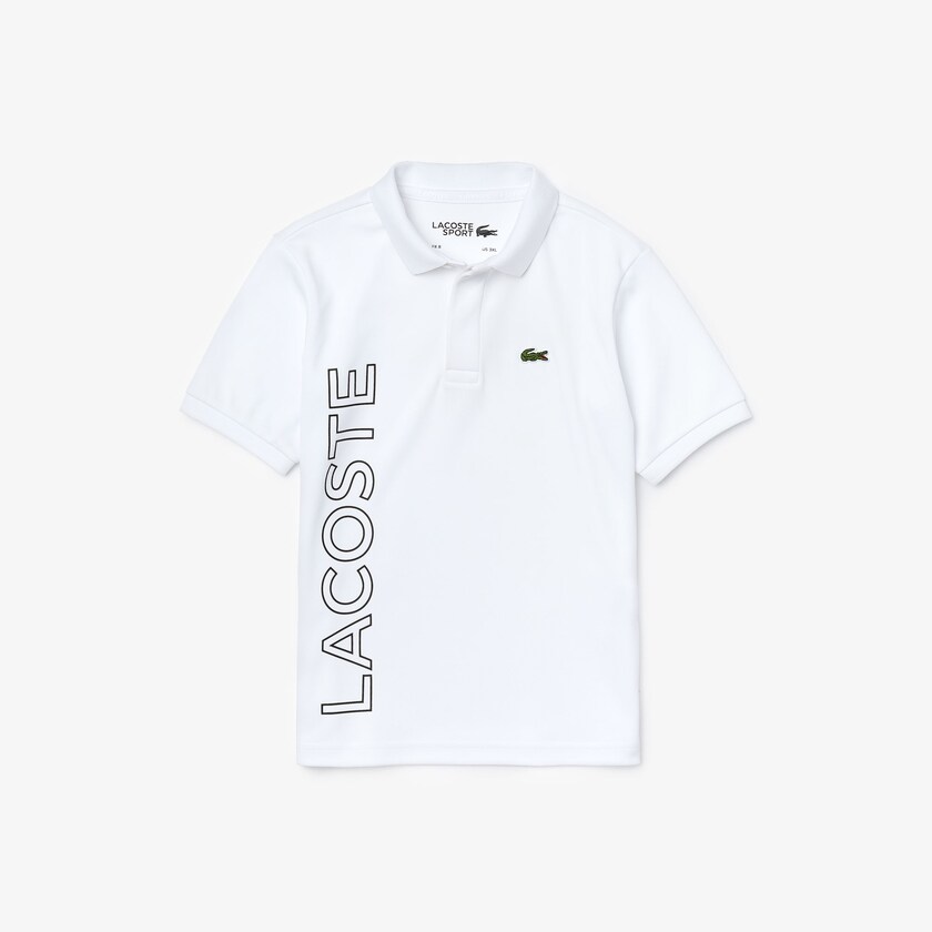 Camisa Polo Branco Azul Marinho Azuis Criança Lacoste SPORT Branded Breathable Piqué TN9-34173P2