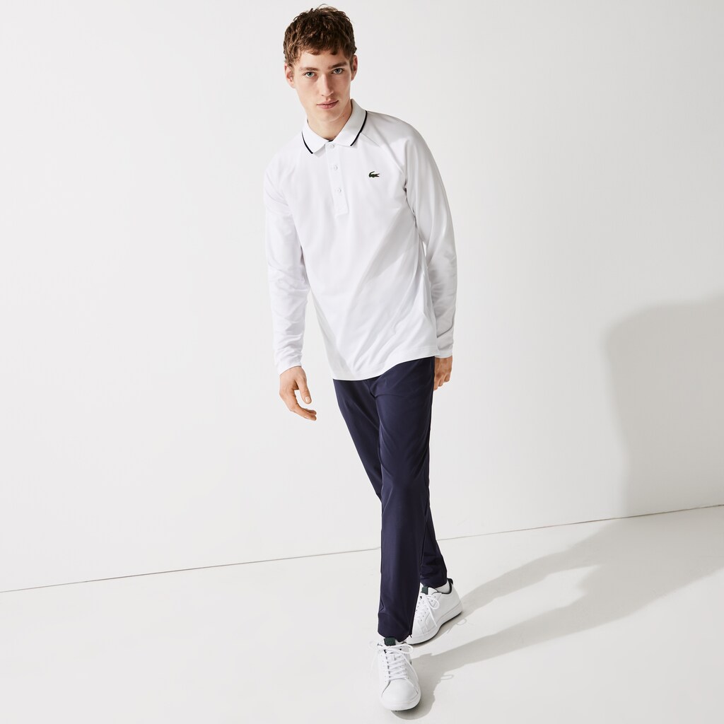 Camisa Polo Branco Azul Marinho Azuis Masculino Lacoste SPORT Breathable Golf DB9-38563S8