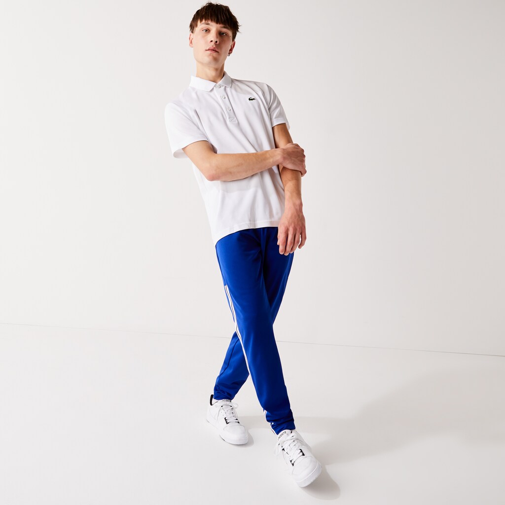 Camisa Polo Branco Masculino Lacoste SPORT Breathable Run-Resistant Interlock YU4-49554G0