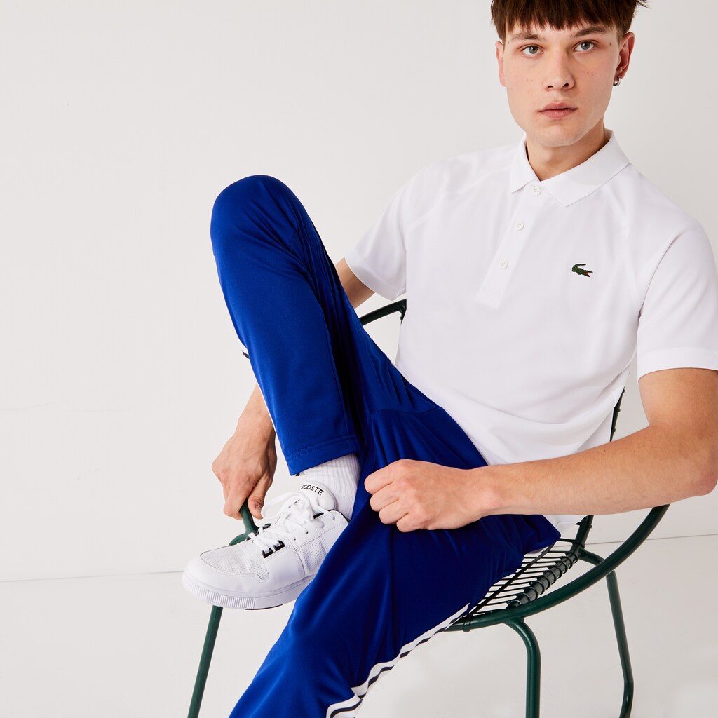 Camisa Polo Branco Masculino Lacoste SPORT Breathable Run-Resistant Interlock YU4-49554G0