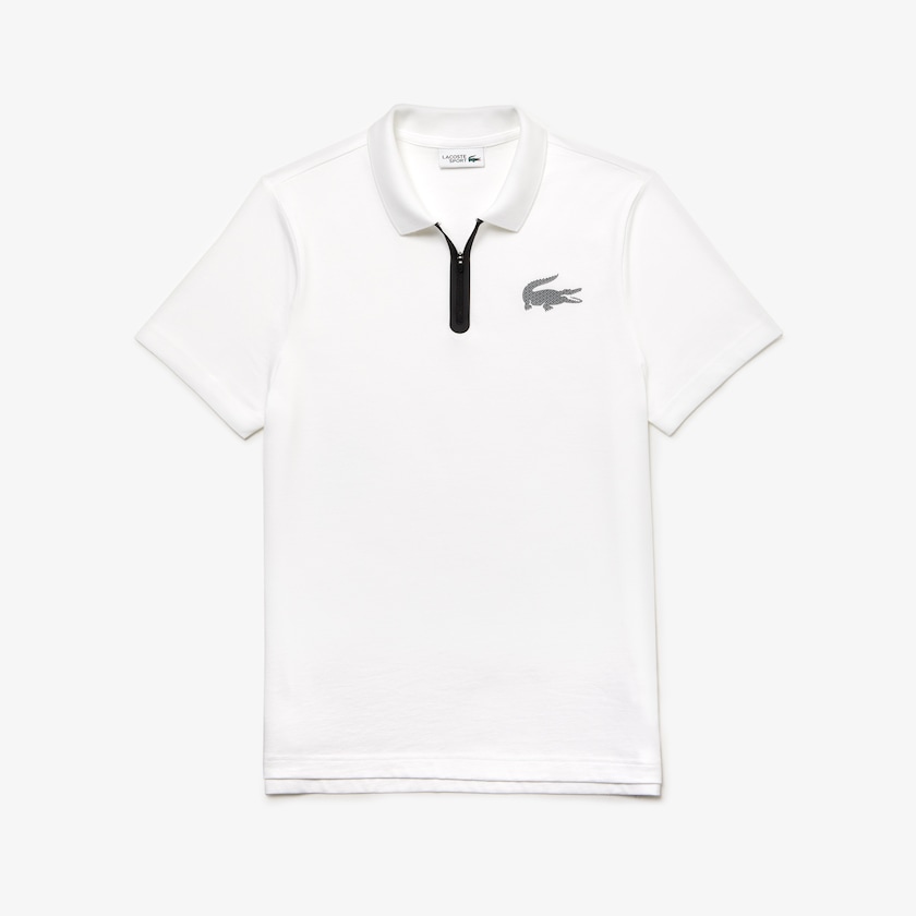 Camisa Polo Branco Pretas Masculino Lacoste SPORT Cotton Jersey NB0-96649W0
