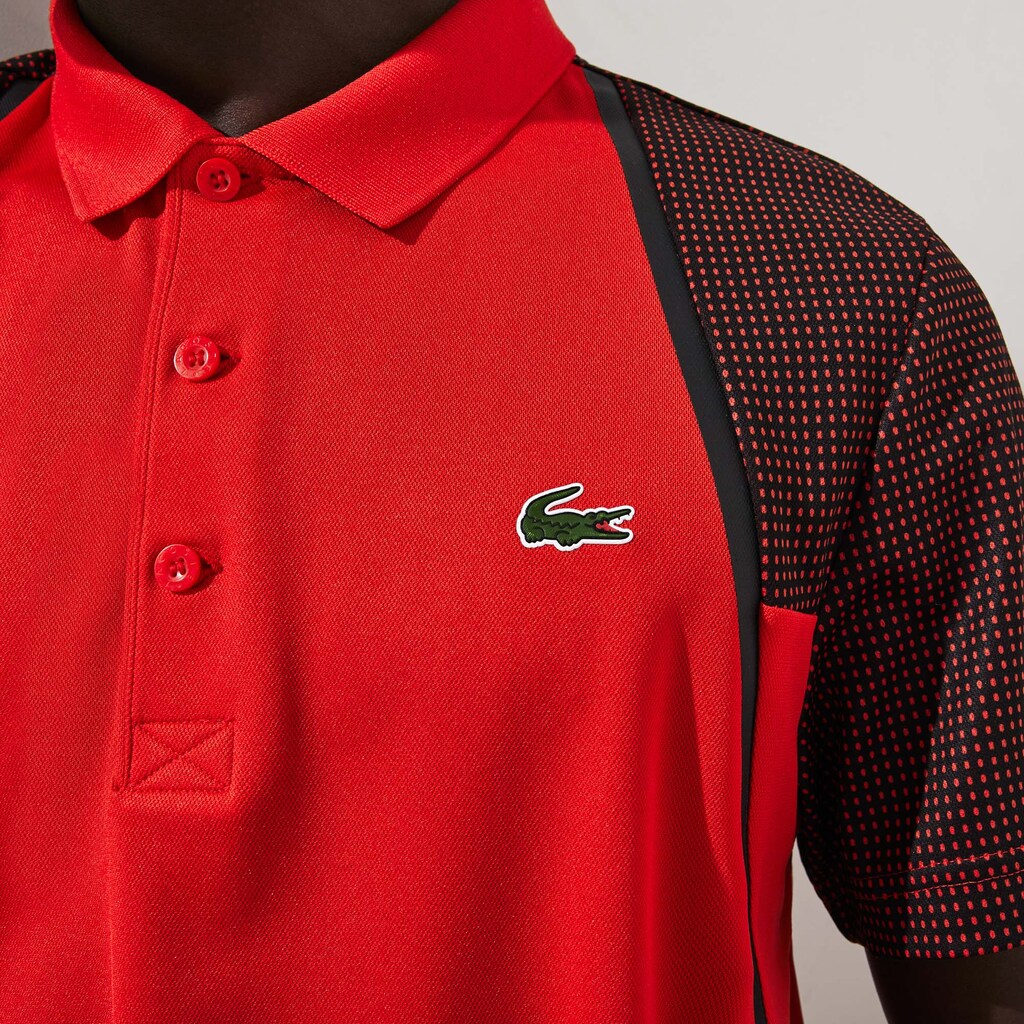 Camisa Polo Vermelhas Branco Pretas Masculino Lacoste SPORT Mesh Sleeved Breathable Tennis KZ8-00480X3