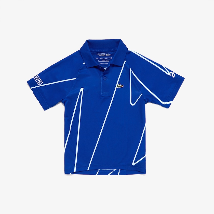 Camisa Polo Azuis Branco Criança Lacoste SPORT Novak Djokovic OE8-42004V0