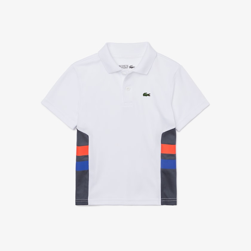 Camisa Polo Branco Cinzentas Escuro Vermelhas Azuis Criança Lacoste SPORT Side Stripe Training GY8-16421Z3