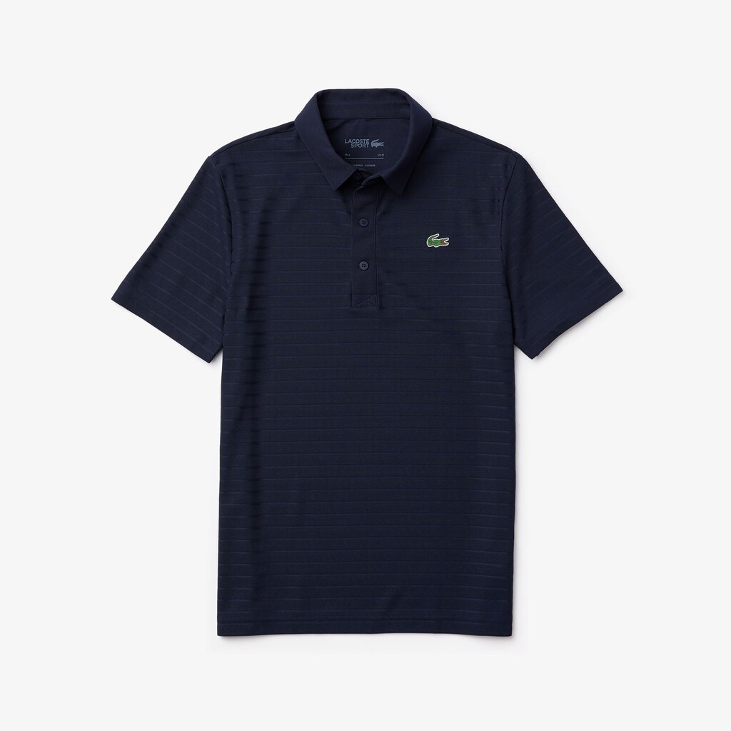 Camisa Polo Azul Marinho Azuis Masculino Lacoste SPORT Textured Breathable Golf KH9-66736O4
