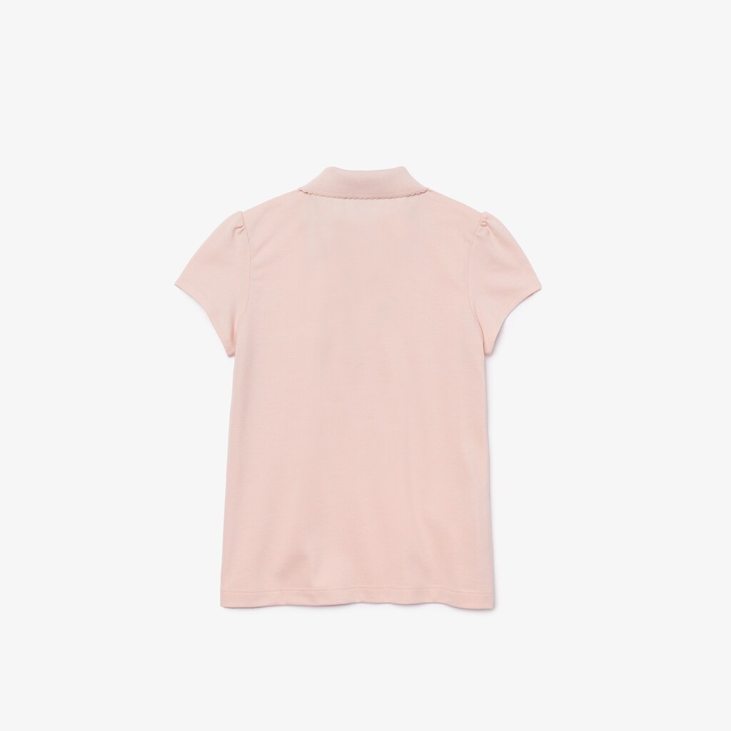 Camisa Polo Luz Rosa Criança Lacoste Scalloped Collar Mini Piqué AX2-45074D0