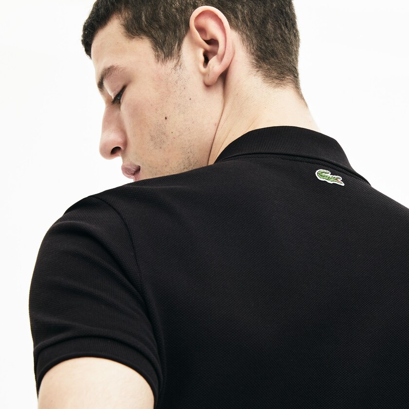 Camisa Polo Pretas Masculino Lacoste Signature Cotton TV5-37533I1