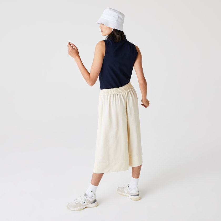 Camisa Polo Azul Marinho Azuis Feminino Lacoste Sleeveless Cotton Piqué GO1-32303F1