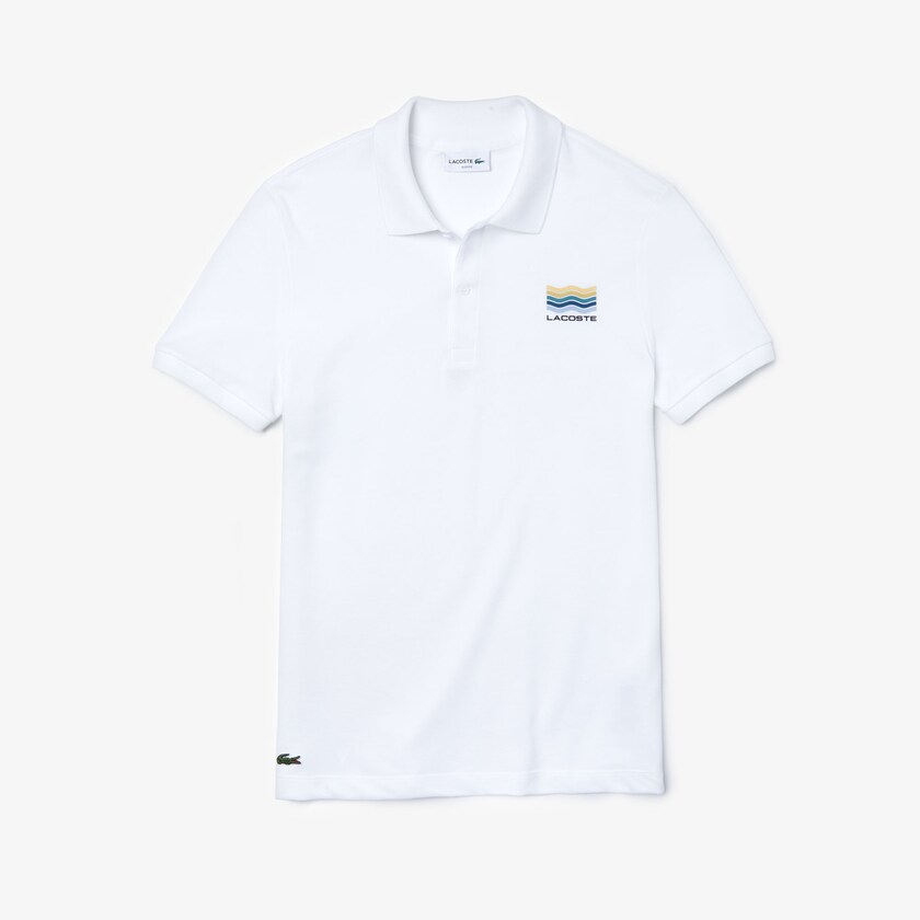 Camisa Polo Branco Masculino Lacoste Slim Fit Cotton Petit Piqué RR4-22992L2