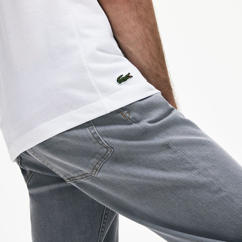 Camisa Polo Branco Masculino Lacoste Slim Fit Cotton Petit Piqué RR4-22992L2