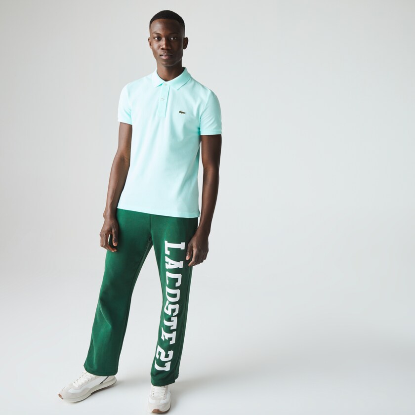 Camisa Polo Turquesa Masculino Lacoste Slim Fit in Petit Piqué JL3-95699F5