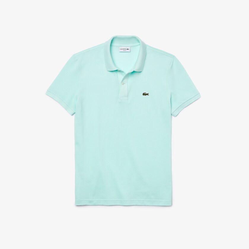 Camisa Polo Turquesa Masculino Lacoste Slim Fit in Petit Piqué JL3-95699F5