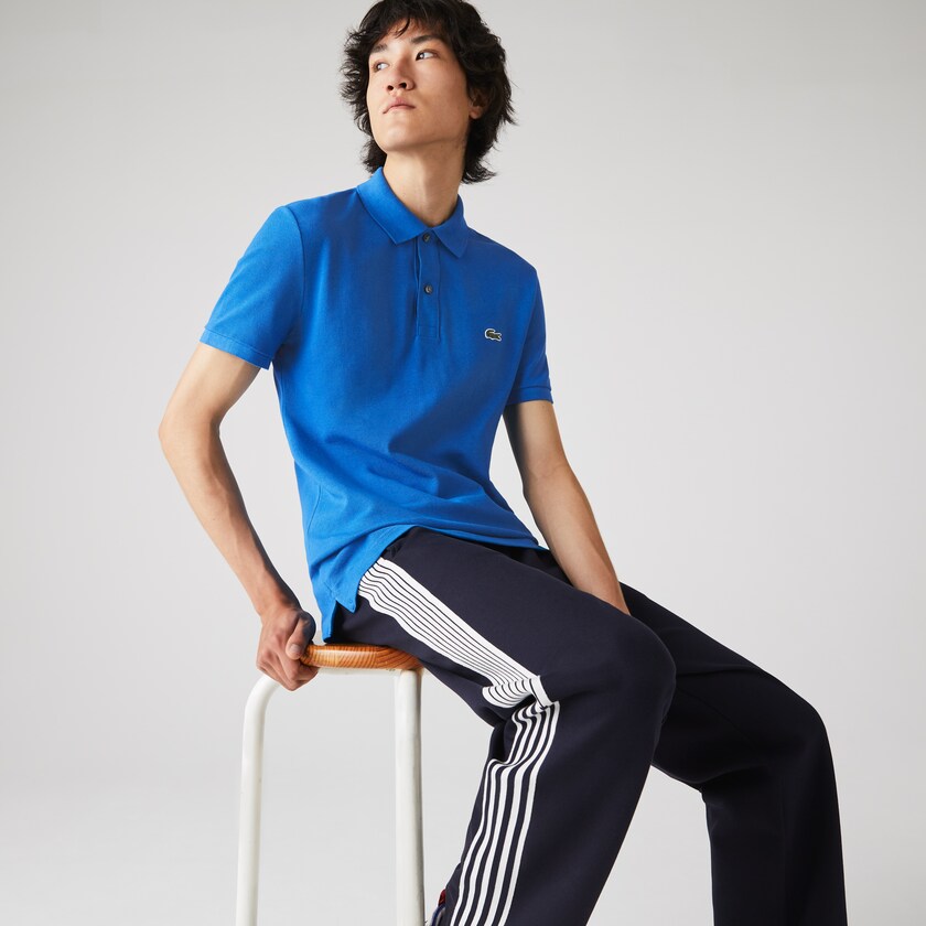 Camisa Polo Azuis Masculino Lacoste Slim Fit in Petit Piqué DM5-68856J7
