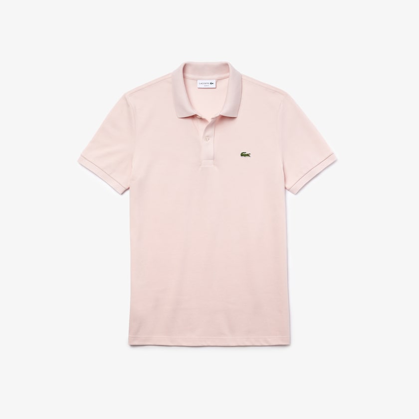 Camisa Polo Luz Rosa Masculino Lacoste Slim Fit in Petit Piqué HD7-63086J5