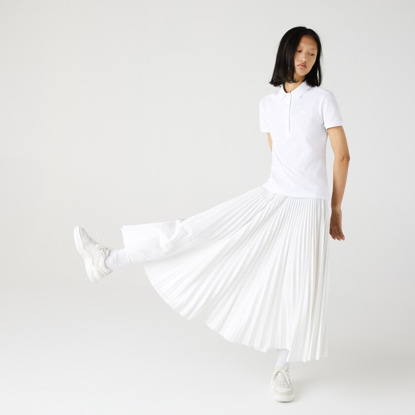 Camisa Polo Branco Feminino Lacoste Stretch Cotton Piqué FX4-39343H0