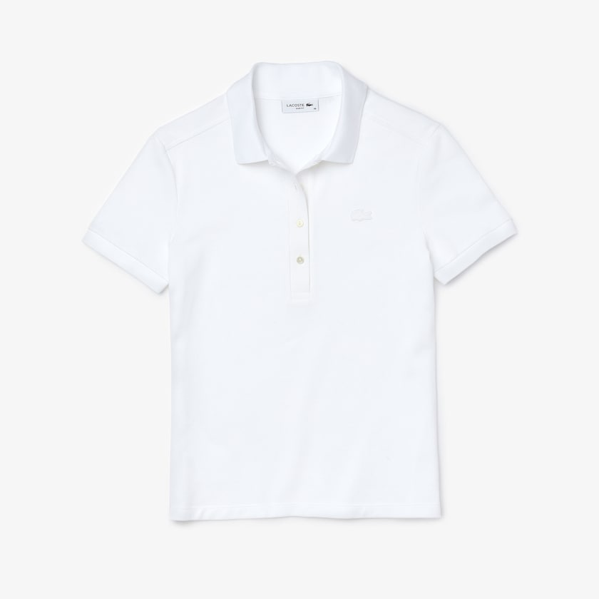 Camisa Polo Branco Feminino Lacoste Stretch Cotton Piqué FX4-39343H0