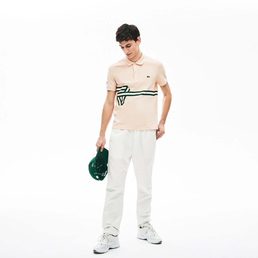 Camisa Polo Luz Rosa Masculino Lacoste Stripe Print HB0-03050Q6
