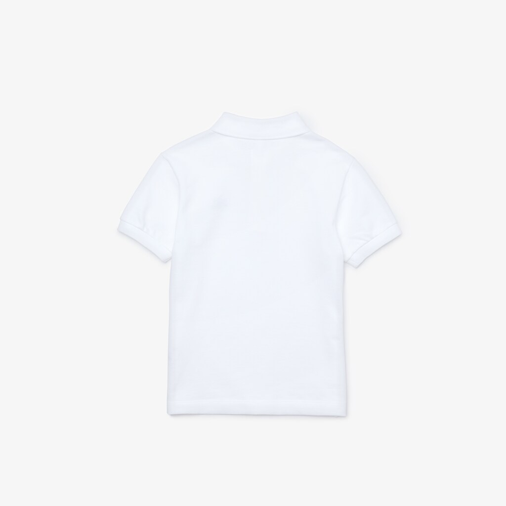 Camisa Polo Branco Criança Lacoste Stylized Logo Cotton Petit Piqué ES5-87328E8