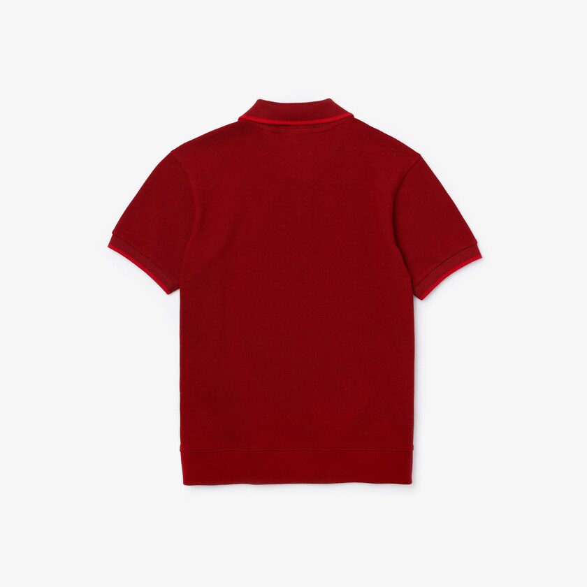 Camisa Polo Vermelhas Vermelhas Escuro Criança Lacoste Two-Tone Cotton Piqué QU1-71827C7