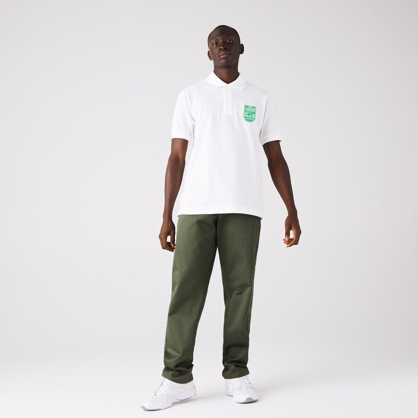 Camisa Polo Branco Masculino Lacoste & The Everglades Foundation Co-Branded CF3-34523N3
