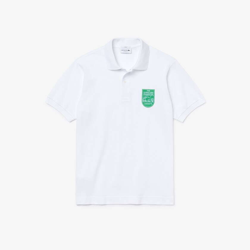 Camisa Polo Branco Masculino Lacoste & The Everglades Foundation Co-Branded CF3-34523N3