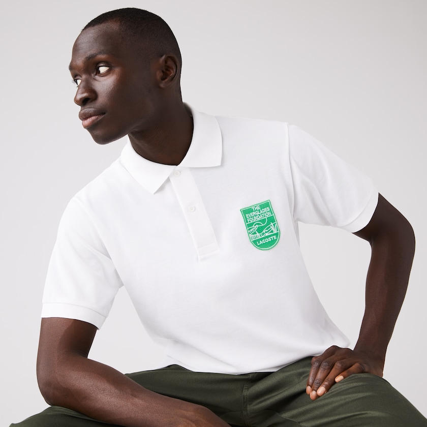 Camisa Polo Branco Masculino Lacoste & The Everglades Foundation Co-Branded CF3-34523N3