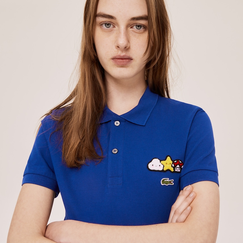 Camisa Polo Azuis Feminino Lacoste x FriendsWithYou Design Classic Fit UP1-09230O3