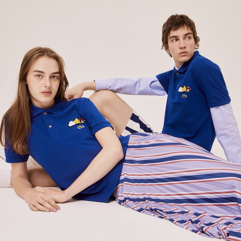 Camisa Polo Azuis Feminino Lacoste x FriendsWithYou Design Classic Fit UP1-09230O3